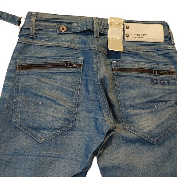G-Star Raw SE District Super Bell Maver Denim 3D Vintage Blue Jeans Sz 26 NWT - Picture 12 of 15